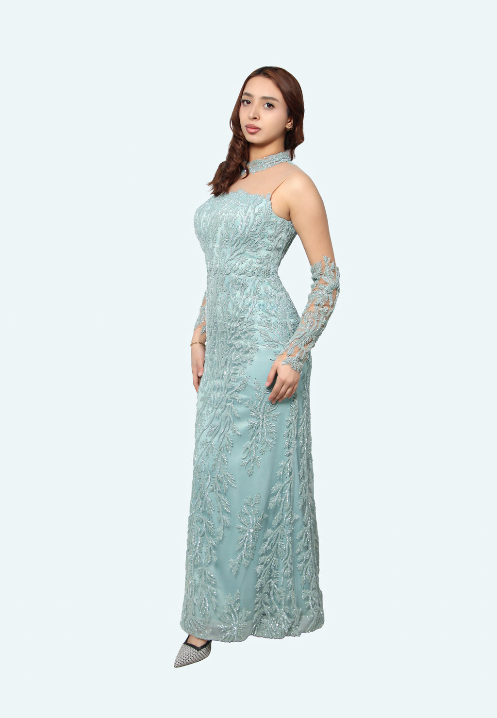 فستان تيفاني رويال اوفر سكريت مرصع