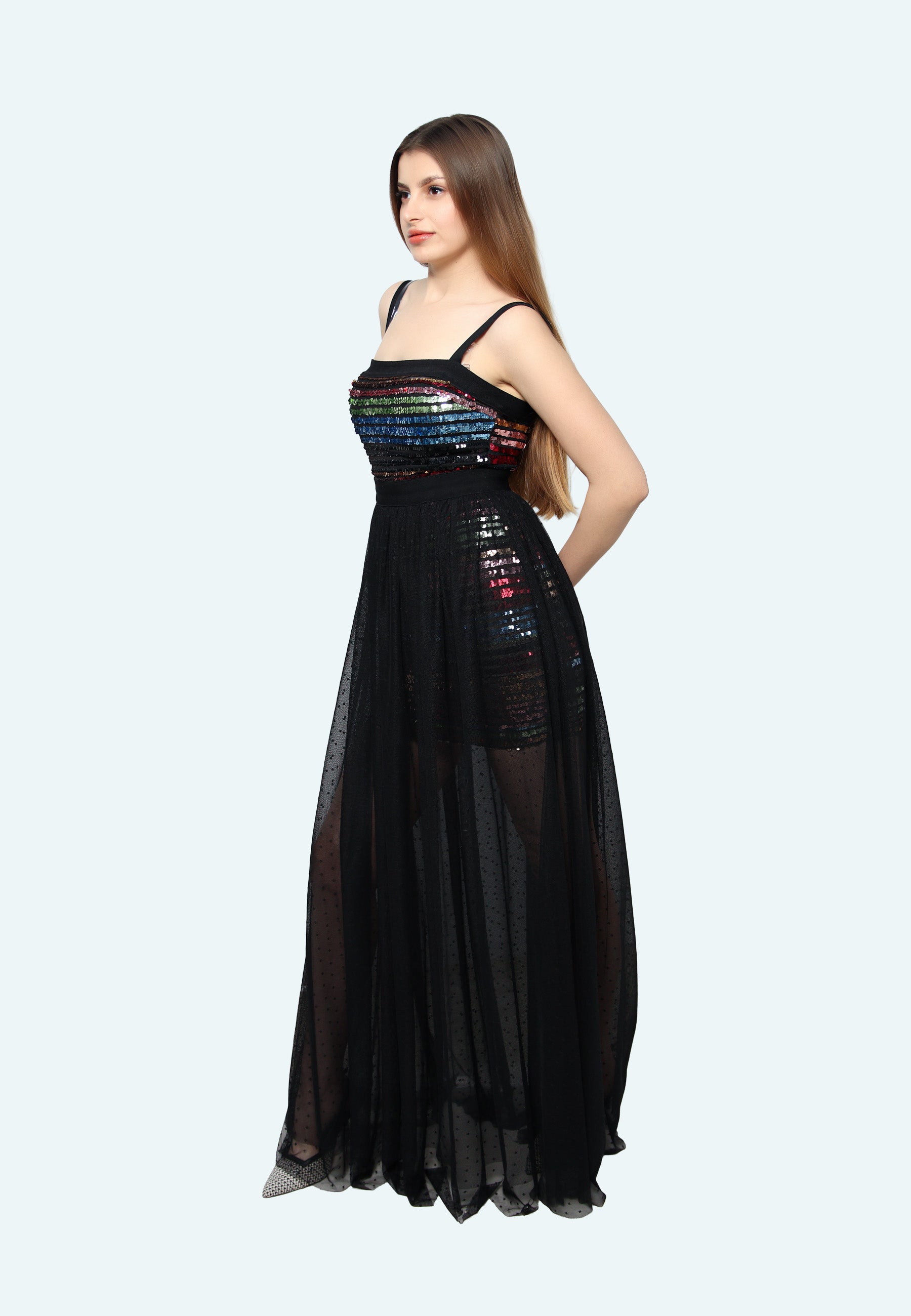 فستان ليلة النجوم ترتر