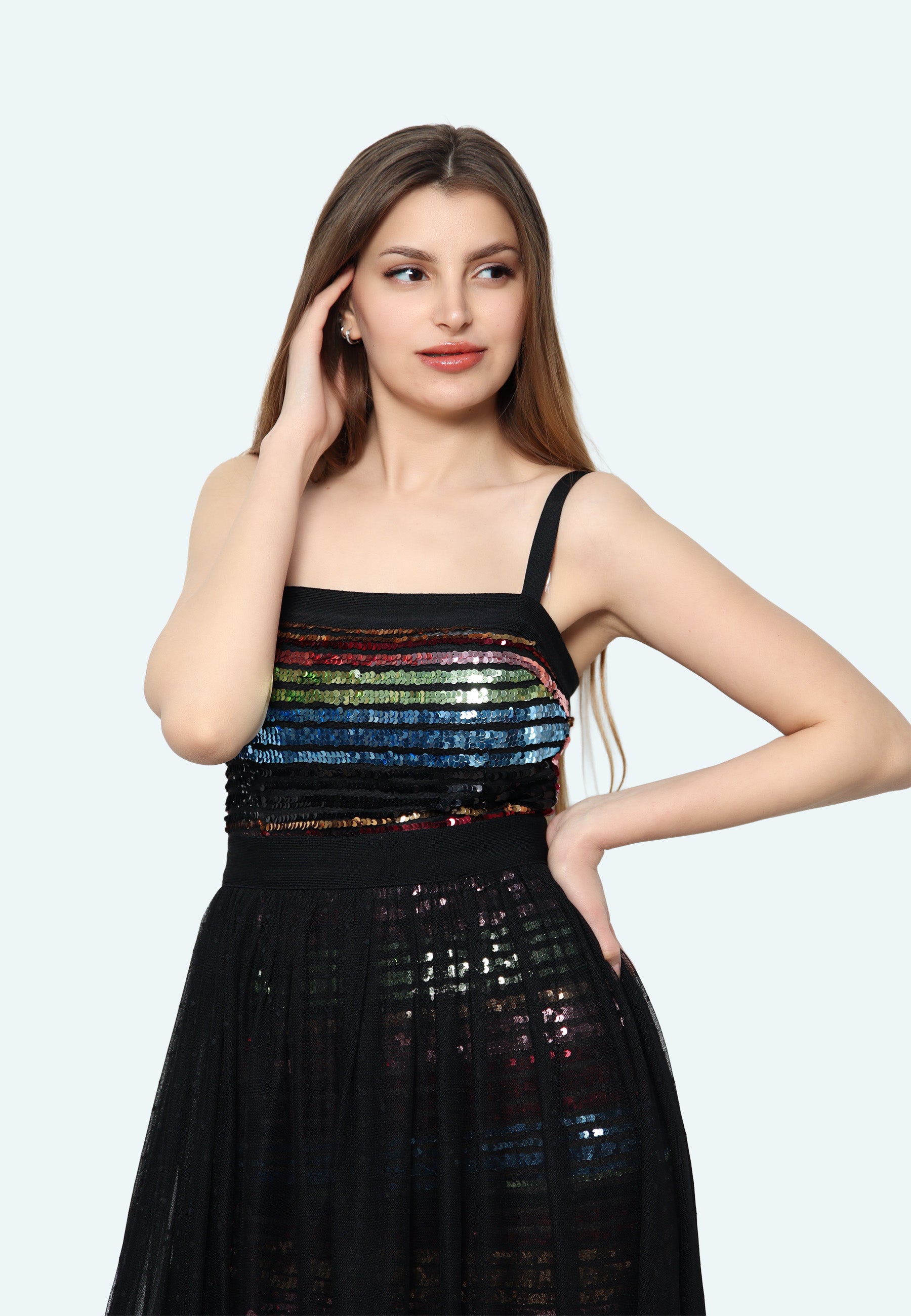 فستان ليلة النجوم ترتر